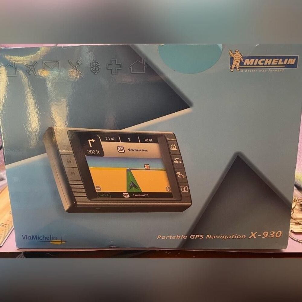 Michelin ViaMichelin X-930 Portable GPS Navigation System Car Auto Unit Box NOS